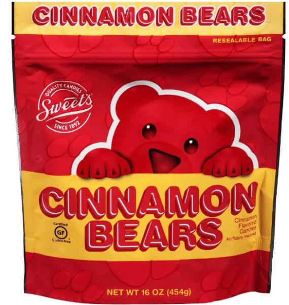 SWEET'S 'Cinnamon' Bears Artificially Flavored Gluten Free 454 gr